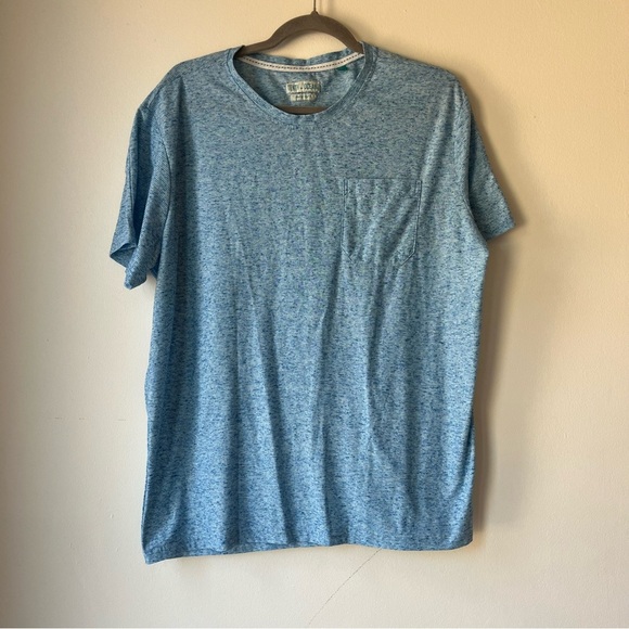 tenth + ocean Other - Tenth + Ocean Blue Heathered Short Sleeve T-Shirt Men’s Size Large Pocket Tee